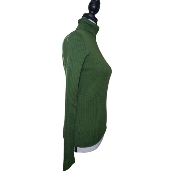 Merona Ribbed Knit Turtleneck Sweater Women’s Size S – Forest Green - Picture 2 of 10